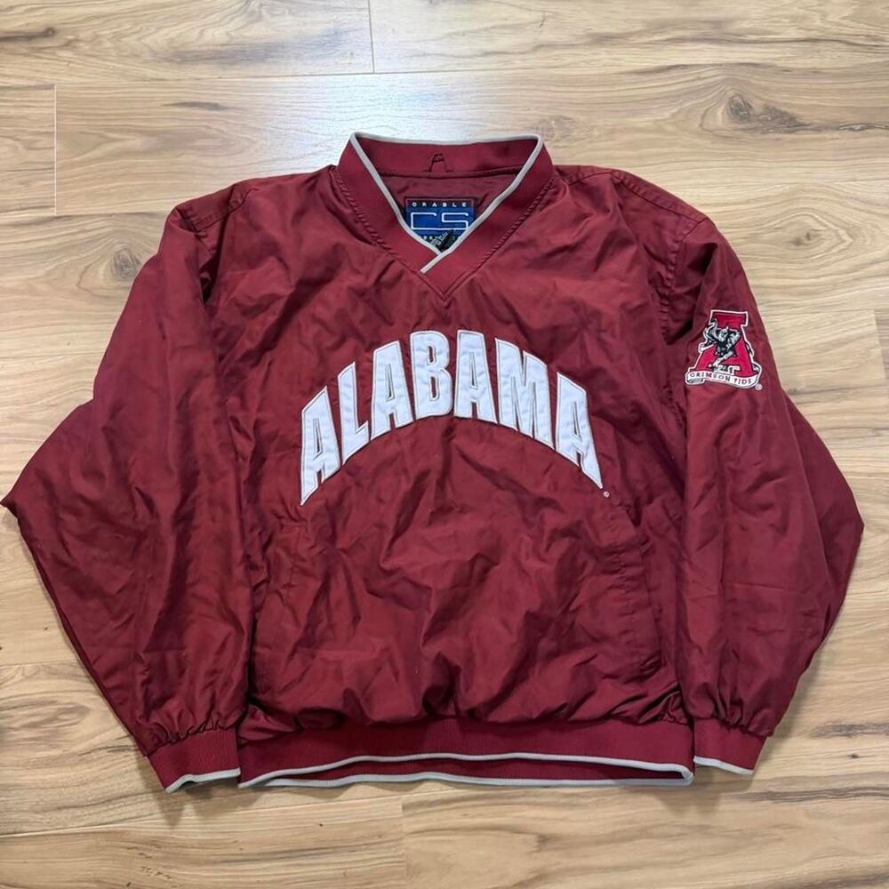 Vintage 90s Alabama Crimson Tide windbreaker pullover embroidered size large